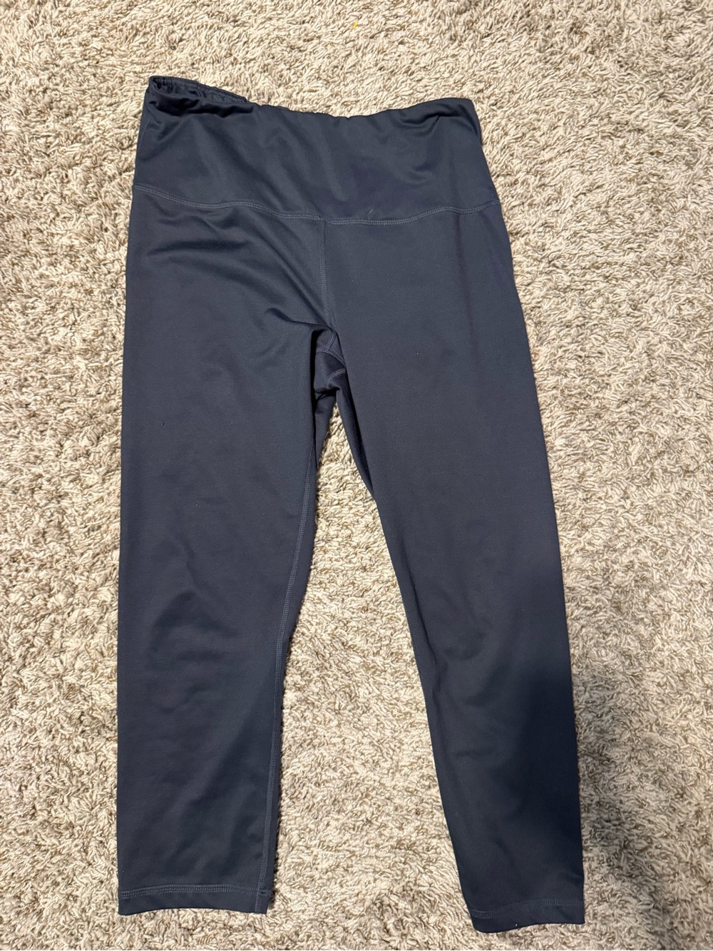 Velocity Navy Leggings High-Waist Active Bottoms